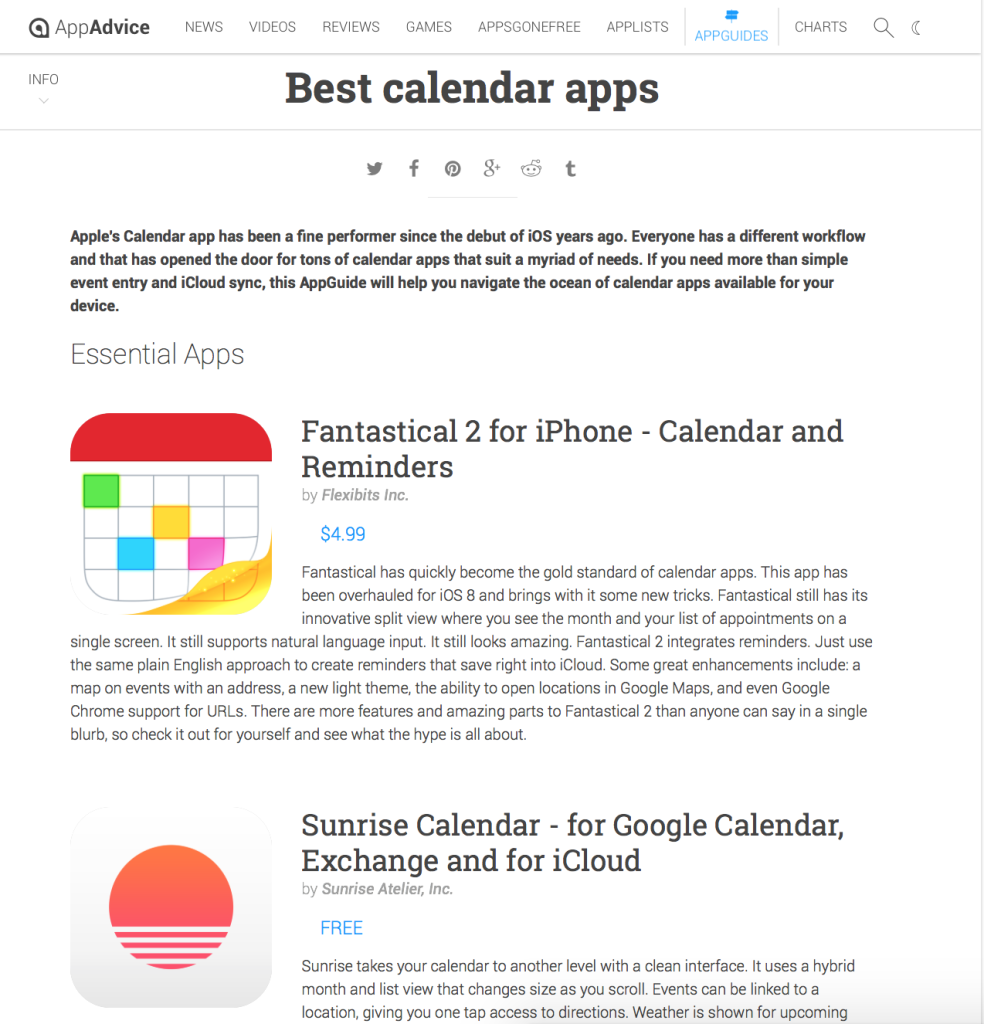 productivity calendar apps