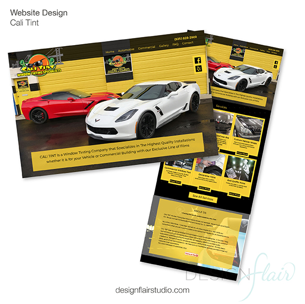 car tinting web design, autmotive website design