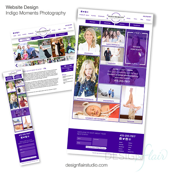 photography website design, custom photographer website
