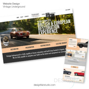 Automotive Restoration Website Design, Vintage Underground